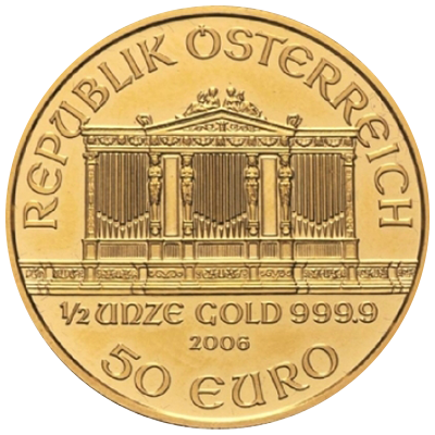 Comprare un 1/2 OZ Filarmonica d'oro Austria al miglior prezzo