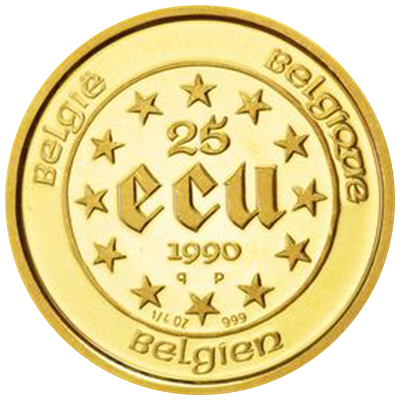 Comprare 25 ECU del Belgio in oro al miglior prezzo