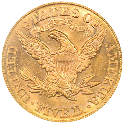 5$ Half Eagle oro